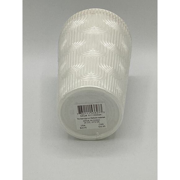 Starbucks 2023 Spring Grande White Pearl Mermaid Cold Cup Tumbler 16oz Excellent - Picture 2 of 5